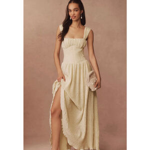 For Love & Lemons Maxi Eyelet Corset dress size Small, cottage Anthropologie